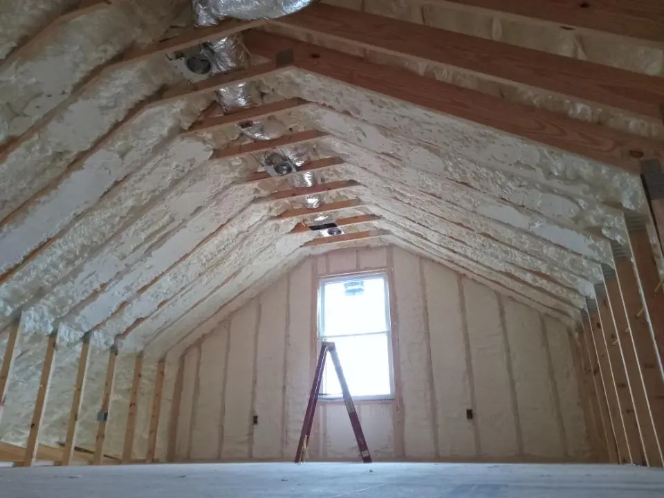 Spray foam roofing application for Crawl Space Insulation project in Clawson